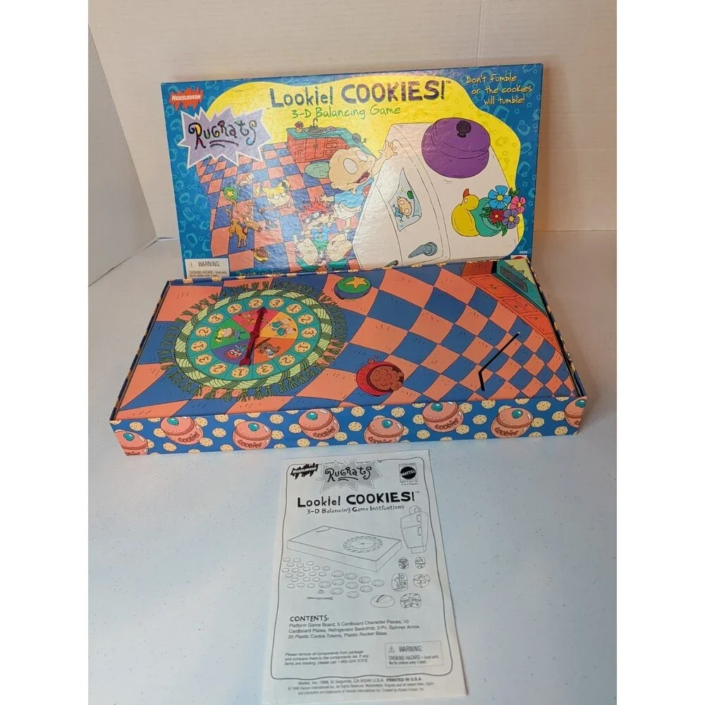 Vintage 1998 Nickelodeon Rugrats Lookie! Cookies! 3-D Balancing Game Complete